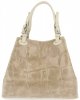 Bőr táska shopper bag Vittoria Gotti bézs V692754
